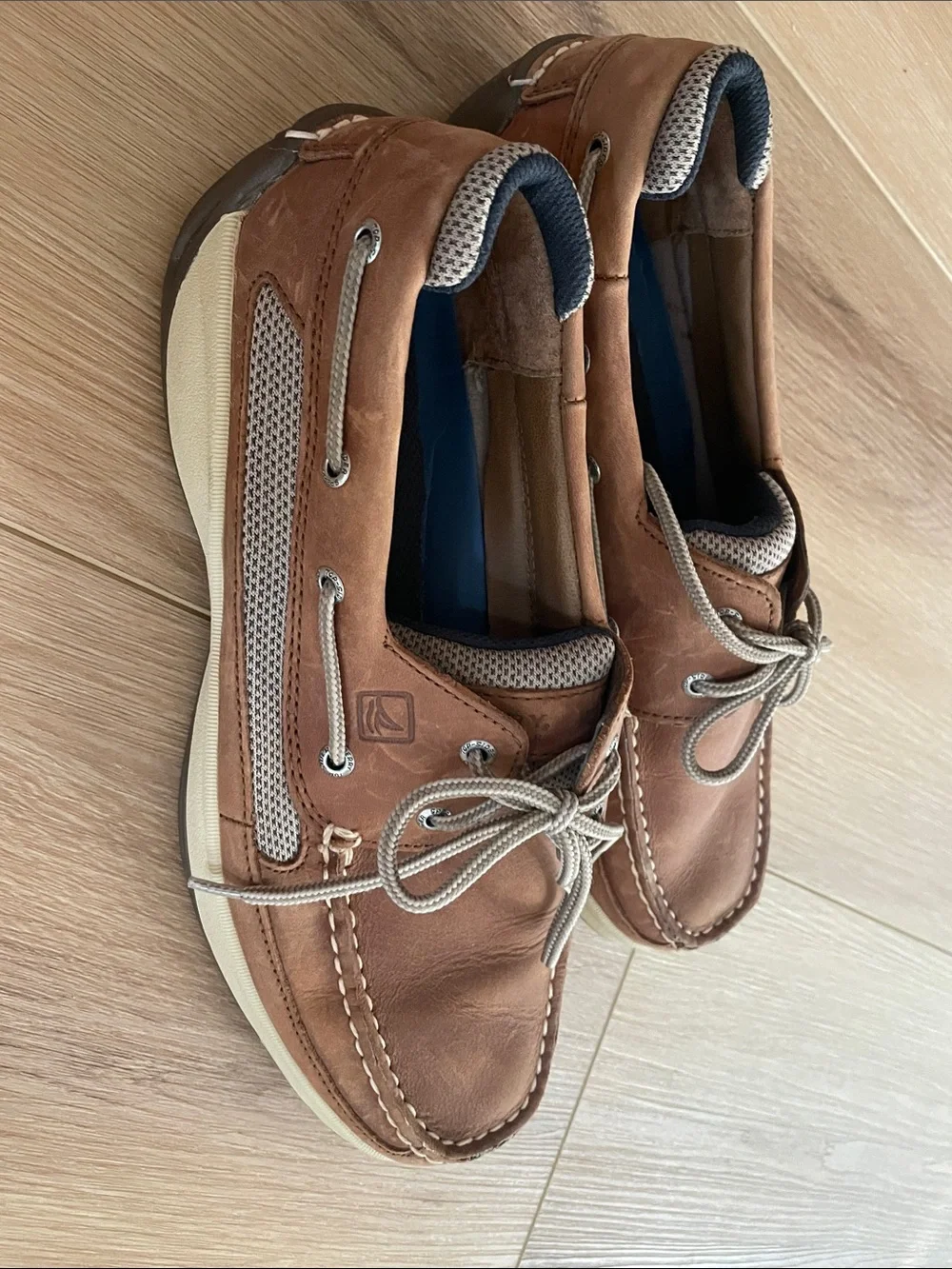 Sperry Men’s Tan Leather Two-Eye Boat Shoes like new